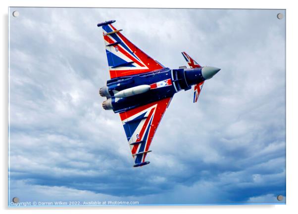 Black Jack - RAF Typhoon Fighter Acrylic by Darren Wilkes