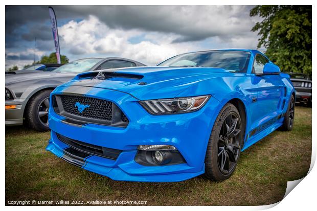 2017 Mustang GT 500 Blue Print by Darren Wilkes