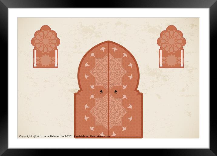 Islamic Arabic Doors & Windows Framed Mounted Print by othmane Belmachia