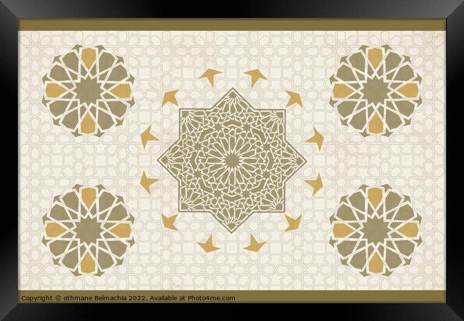 Geometric Islamic Pattern Framed Print by othmane Belmachia