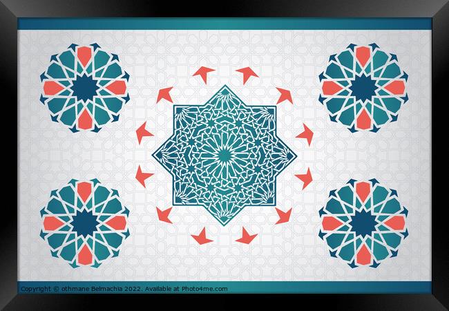 Geometric Islamic Pattern Framed Print by othmane Belmachia