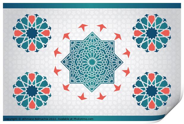 Geometric Islamic Pattern Print by othmane Belmachia
