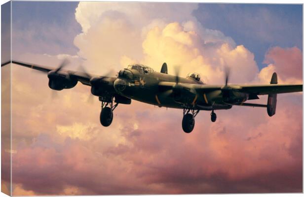 Lancaster Bomber Finals Canvas Print by J Biggadike