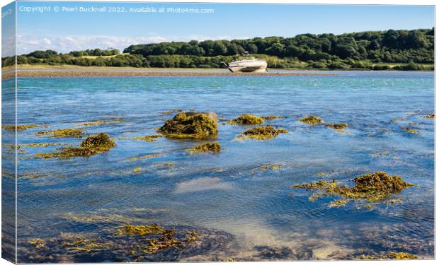 Dulas Bay Anglesey Coast Seascape Canvas Print by Pearl Bucknall