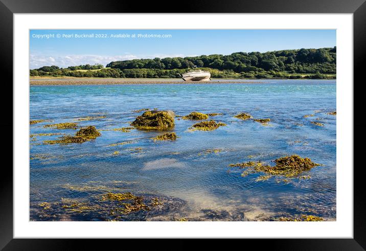 Dulas Bay Anglesey Coast Seascape Framed Mounted Print by Pearl Bucknall