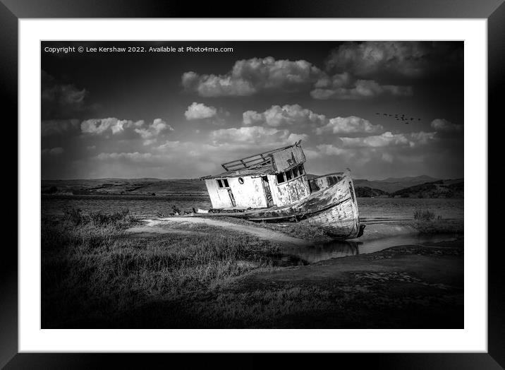Aging Wooden Wreck Framed Mounted Print by Lee Kershaw