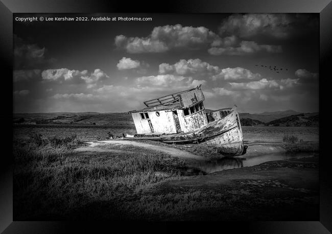 Aging Wooden Wreck Framed Print by Lee Kershaw