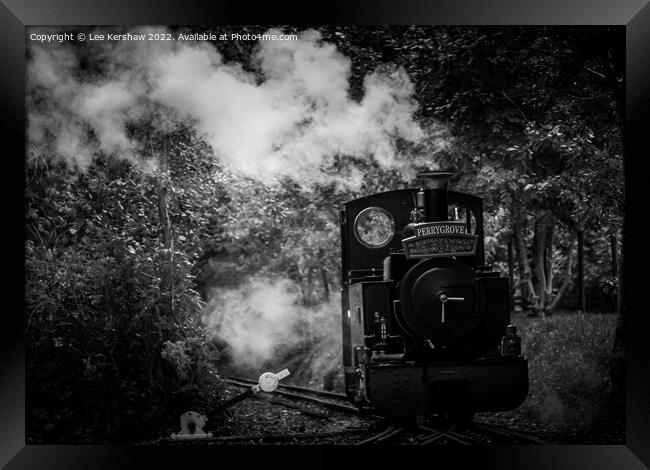 The Enchanting Perrygrove Express Steam Train Framed Print by Lee Kershaw