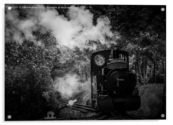 The Enchanting Perrygrove Express Steam Train Acrylic by Lee Kershaw
