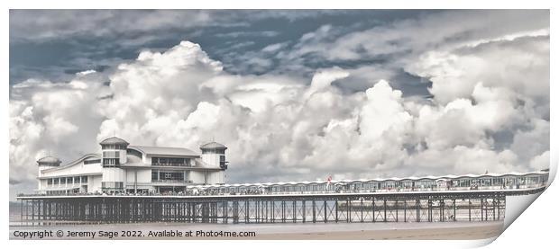 Majestic view of The Grand Pier Print by Jeremy Sage