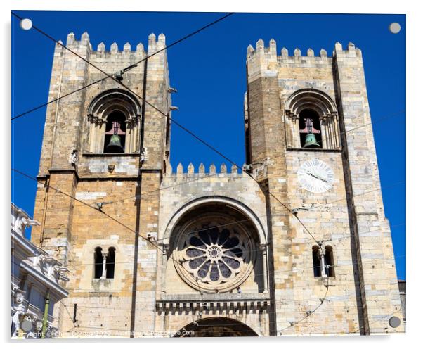 Lisbon Cathedral in Lisbon, Portugal  Acrylic by Chris Dorney