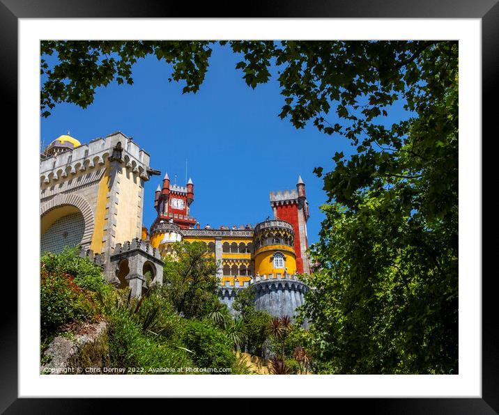 Pena Palace in Sintra, Portugal Framed Mounted Print by Chris Dorney