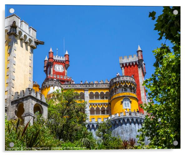 Pena Palace in Sintra, Portugal Acrylic by Chris Dorney