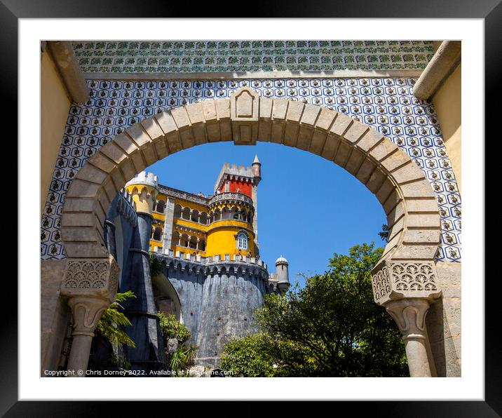 Pena Palace in Sintra, Portugal Framed Mounted Print by Chris Dorney