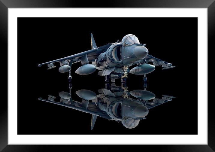 Harrier Jet Framed Mounted Print by Alison Chambers