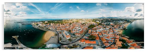 Panoramic aerial view of Cascais in Lisbon region, Portugal Acrylic by Alexandre Rotenberg