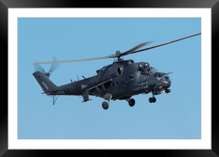 Mil Mi-24P Hind Framed Mounted Print by J Biggadike