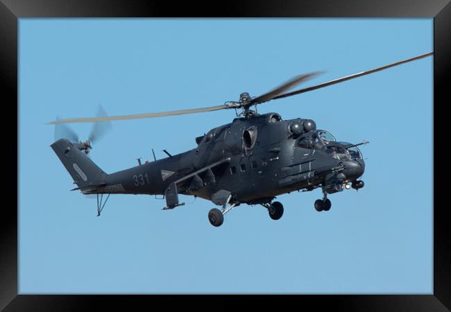 Mil Mi-24P Hind Framed Print by J Biggadike