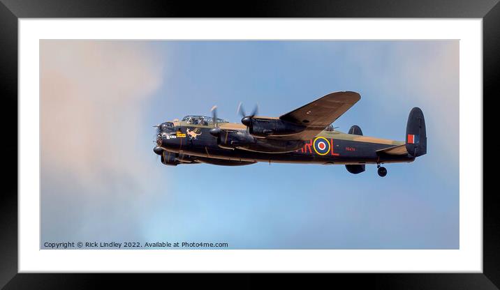Avro Lancaster Framed Mounted Print by Rick Lindley