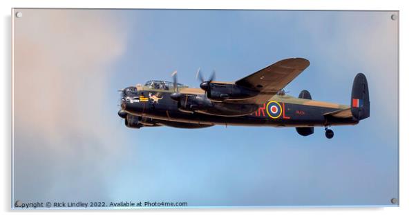 Avro Lancaster Acrylic by Rick Lindley