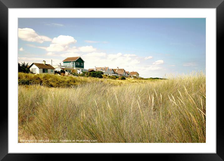 Coast property at Anderby creek, Lincolnshire Framed Mounted Print by john hill