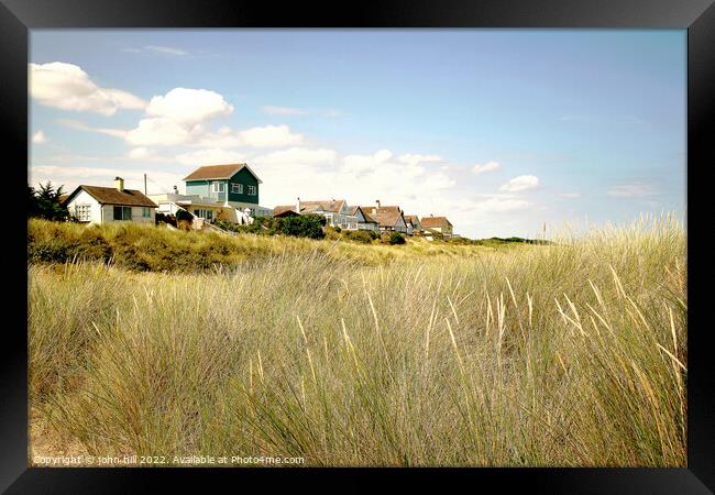 Coast property at Anderby creek, Lincolnshire Framed Print by john hill