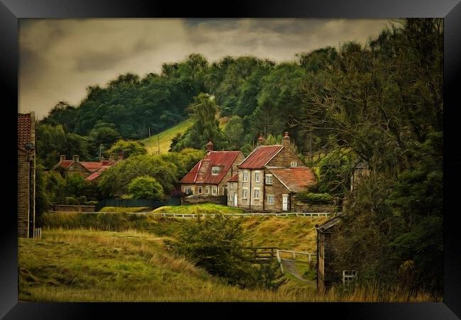 Hutton-le-Hole Yorkshire Village Digital Art Framed Print by Martyn Arnold