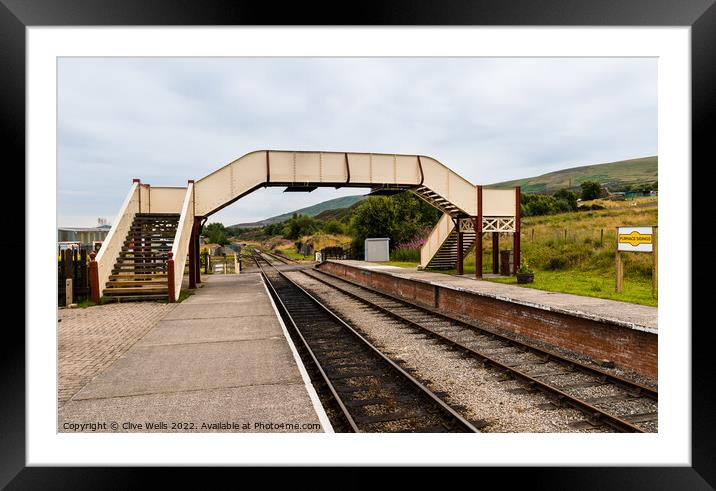 Footbridge over the tracks Framed Mounted Print by Clive Wells