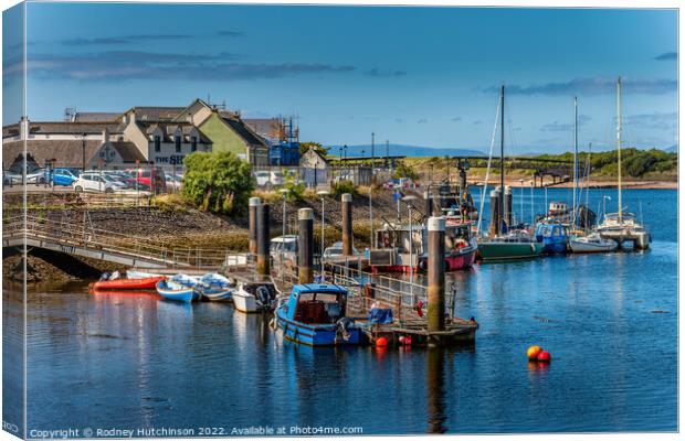 Tranquil Beauty of Irvine Harbour Canvas Print by Rodney Hutchinson