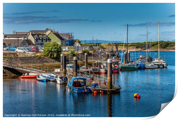 Tranquil Beauty of Irvine Harbour Print by Rodney Hutchinson