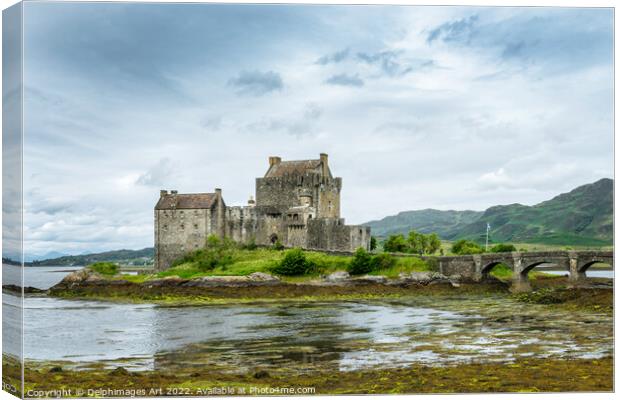Eilean Donan castle in North West Highlands Scotla Canvas Print by Delphimages Art