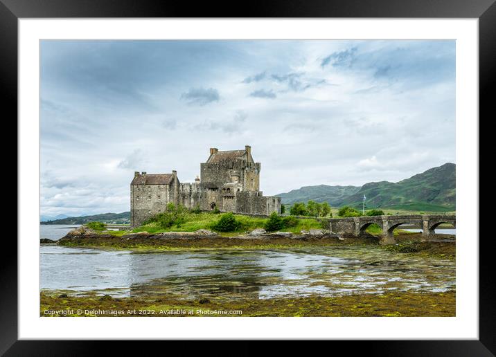 Eilean Donan castle in North West Highlands Scotla Framed Mounted Print by Delphimages Art