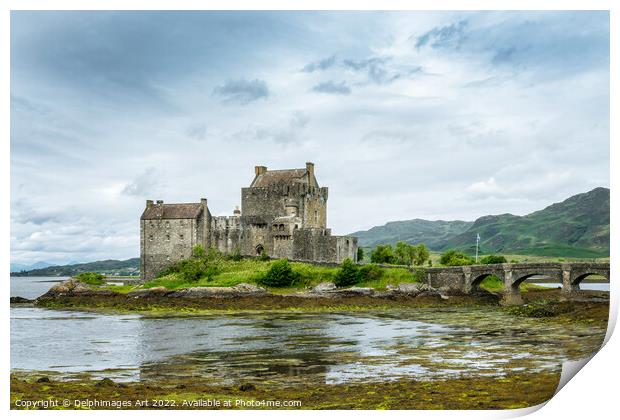 Eilean Donan castle in North West Highlands Scotla Print by Delphimages Art