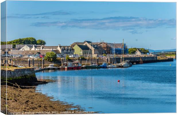 Tranquil beauty of Irvine harbour Canvas Print by Rodney Hutchinson