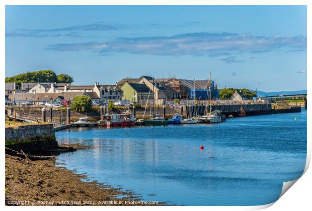 Tranquil beauty of Irvine harbour Print by Rodney Hutchinson