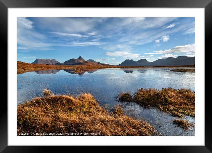 Inverpolly Hills Aird of Coigach, Scotland Framed Mounted Print by Barbara Jones