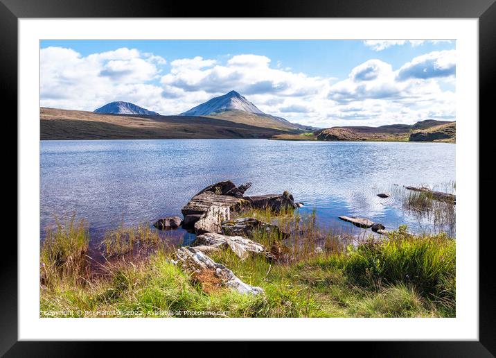 Majestic Mount Errigal: The Serenity of Lough Agan Framed Mounted Print by jim Hamilton