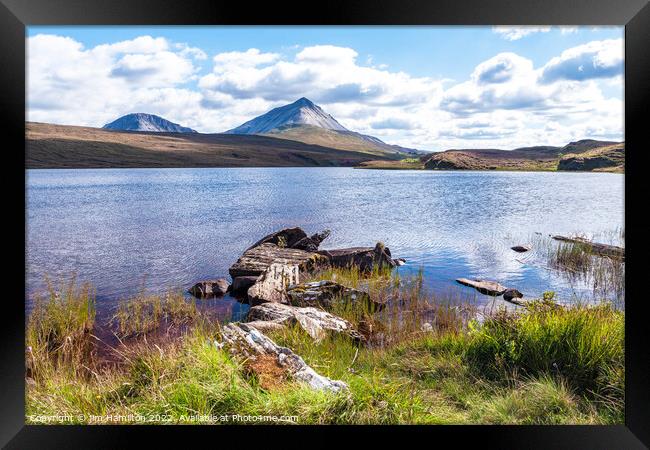 Majestic Mount Errigal: The Serenity of Lough Agan Framed Print by jim Hamilton