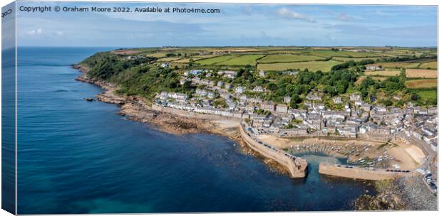 Mousehole Cornwall pan Canvas Print by Graham Moore