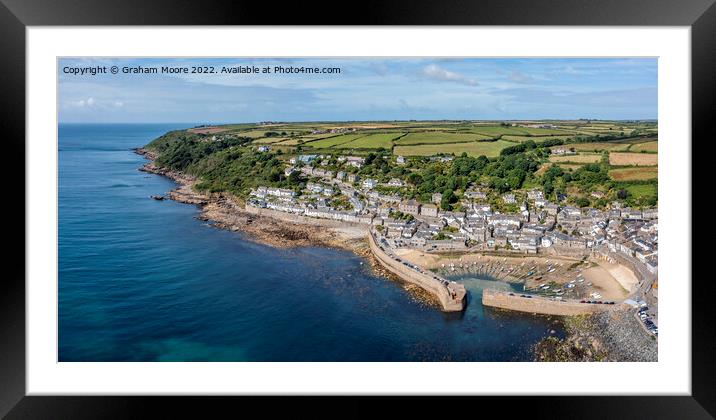 Mousehole Cornwall pan Framed Mounted Print by Graham Moore