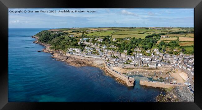 Mousehole Cornwall pan Framed Print by Graham Moore