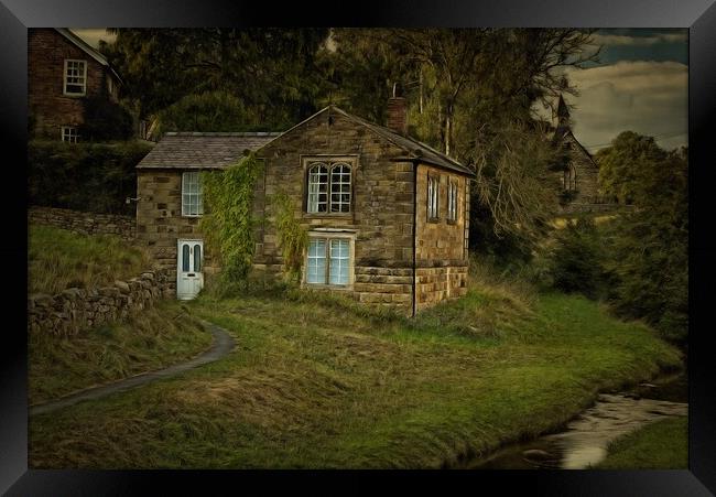 Painterly Stone Cottage Framed Print by Martyn Arnold
