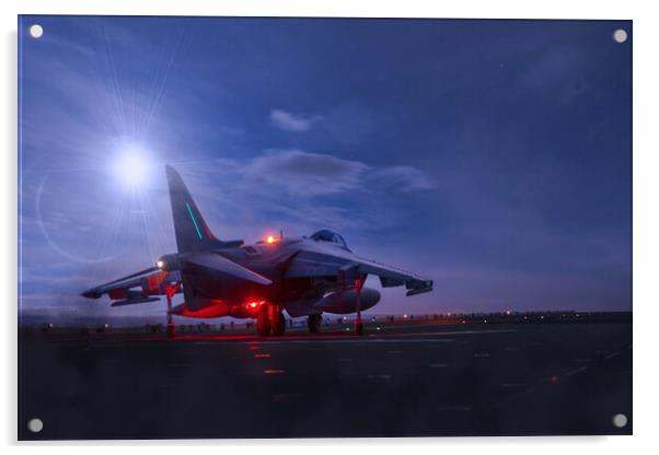 AV8 Harrier Night Ops Acrylic by J Biggadike