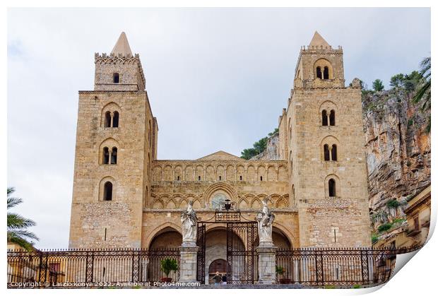 Duomo di Cefalu Print by Laszlo Konya