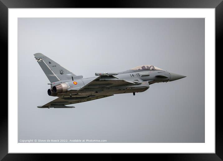 Eurofighter Typhoon of the Spanish Air Force Framed Mounted Print by Steve de Roeck