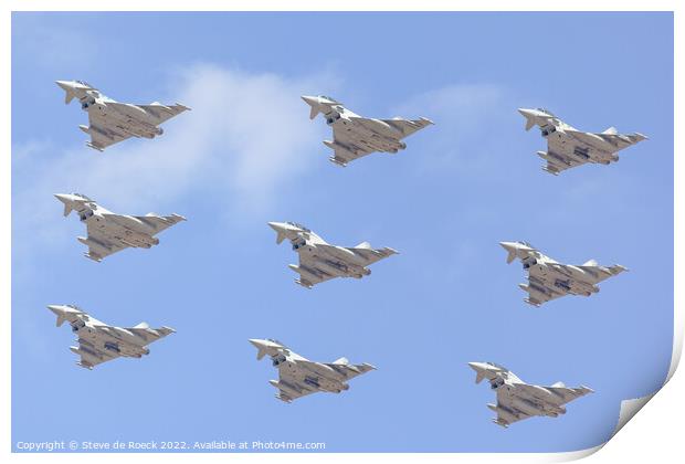 Eurofighter Tight Formation Print by Steve de Roeck