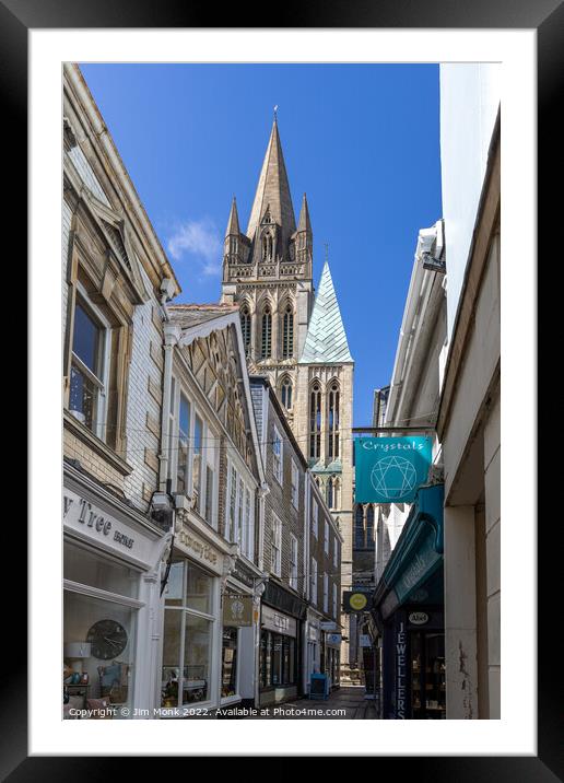 Cathedral Lane in Truro Framed Mounted Print by Jim Monk