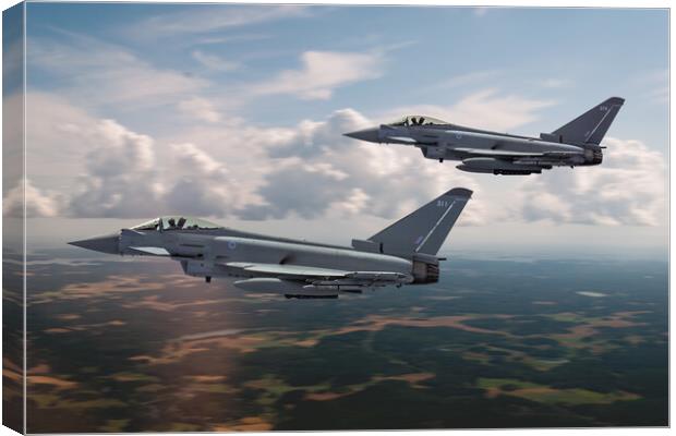 Eurofighter Typhoon Intercept Canvas Print by J Biggadike