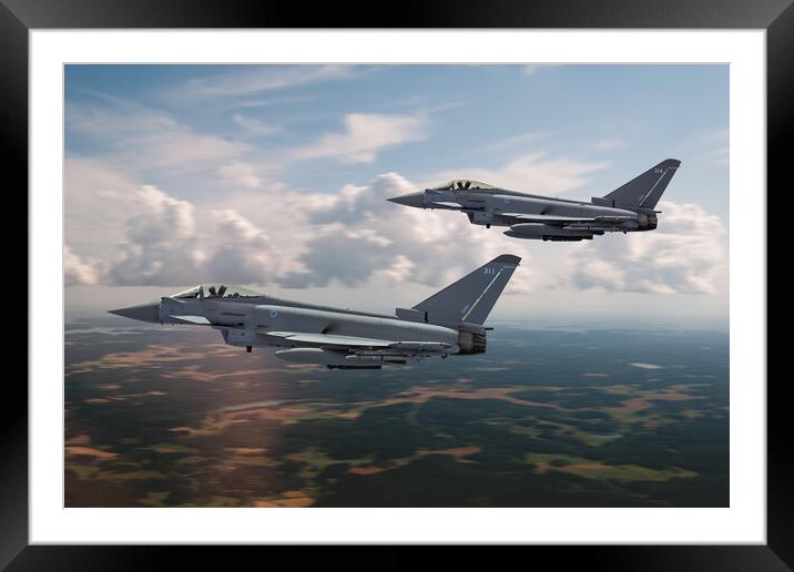 Eurofighter Typhoon Intercept Framed Mounted Print by J Biggadike