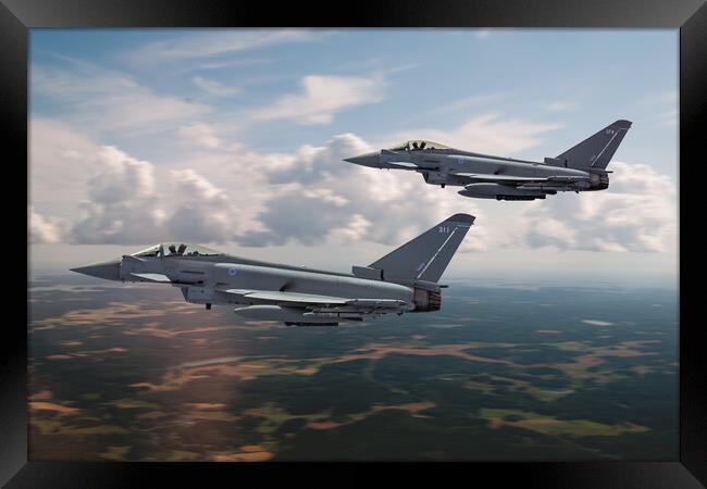 Eurofighter Typhoon Intercept Framed Print by J Biggadike